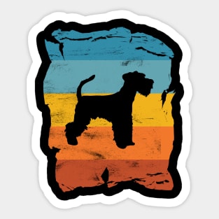 Miniature Schnauzer Distressed Vintage Retro Silhouette Sticker